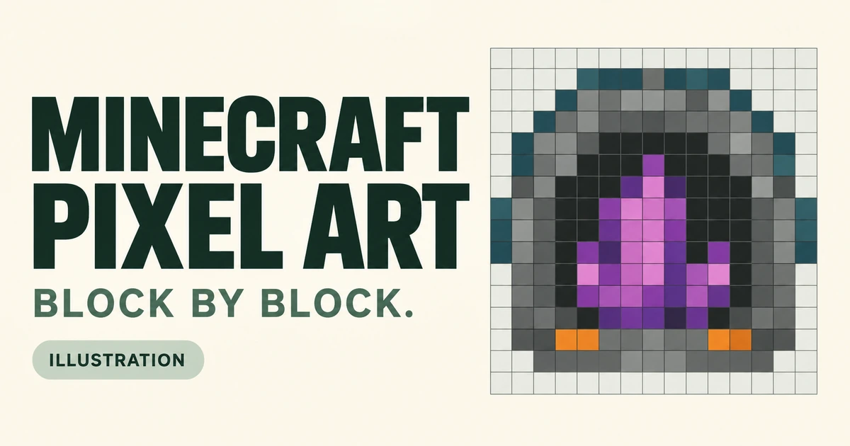 How to Make Pixel Art in Minecraft with a Block-by-Block Plan